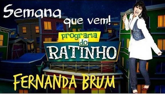 Fernanda Brum participará do programa do Ratinho, na próxima semana