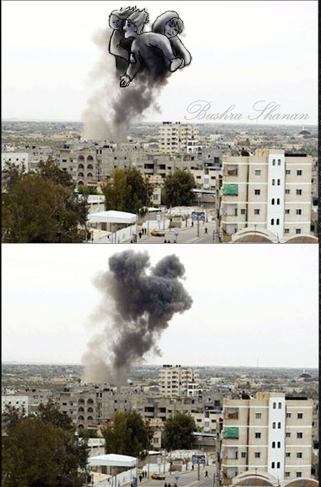 Explosão _ Faixa de Gaza _ arte 11