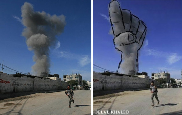 Explosão _ Faixa de Gaza _ arte 10