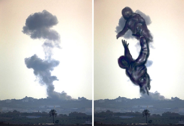 Explosão _ Faixa de Gaza _ arte 12