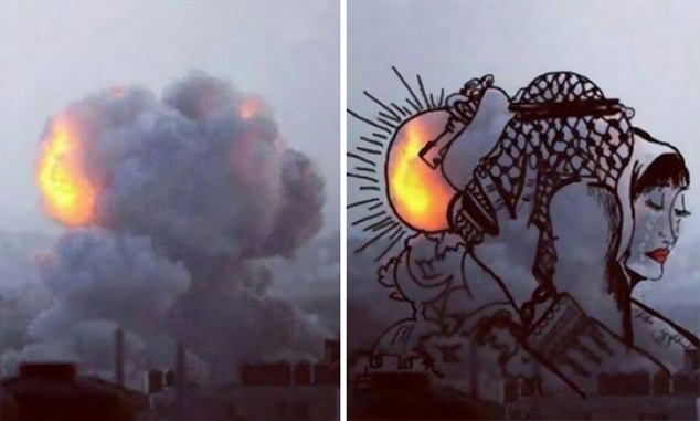 Explosão _ Faixa de Gaza _ arte 09