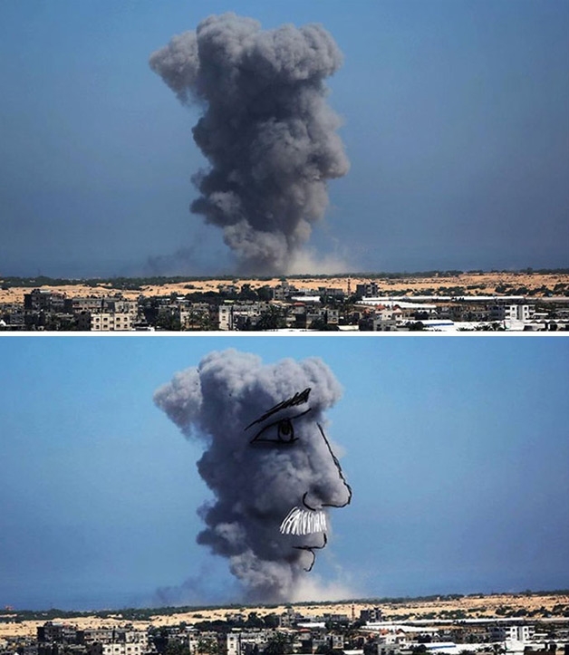 Explosão _ Faixa de Gaza _ arte 02