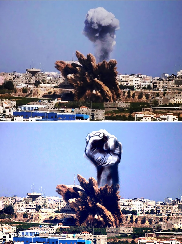 Explosão _ Faixa de Gaza _ arte 04