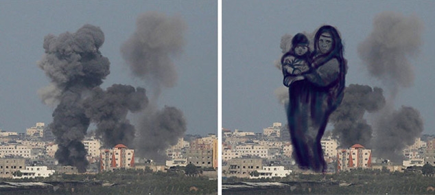 Explosão _ Faixa de Gaza _ arte 07