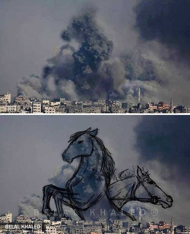 Explosão _ Faixa de Gaza _ arte 03