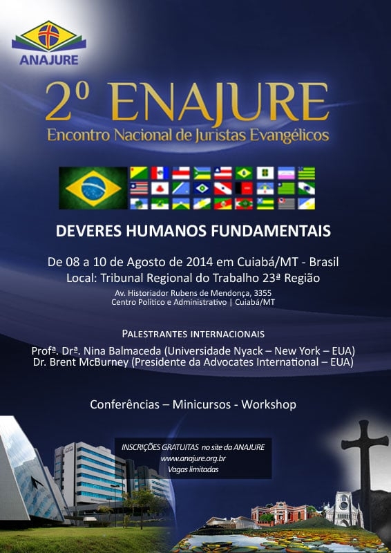 2º ENAJURE acontecerá neste final de semana, em Cuiabá (MT)