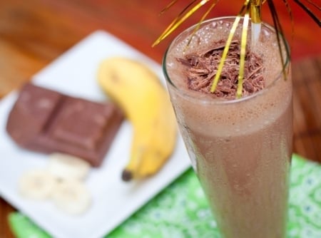 Vitamina de banana e chocolate