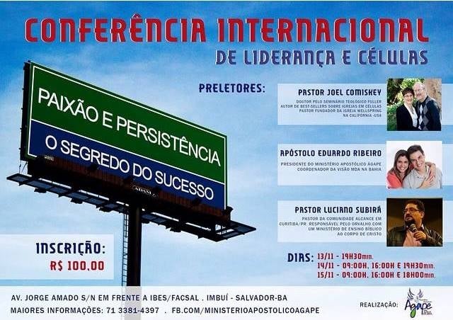 Luciano Subirá é preletor na Conferência Internacional de Liderança e Células