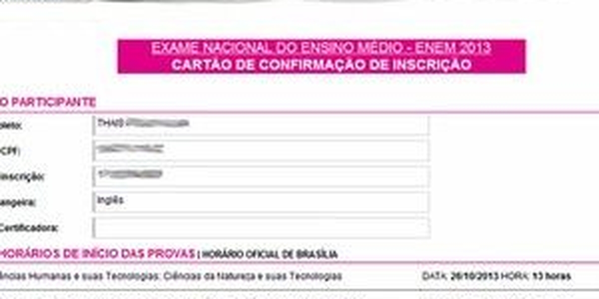 Precisa Levar Cartao De Confirmacao Do Enem