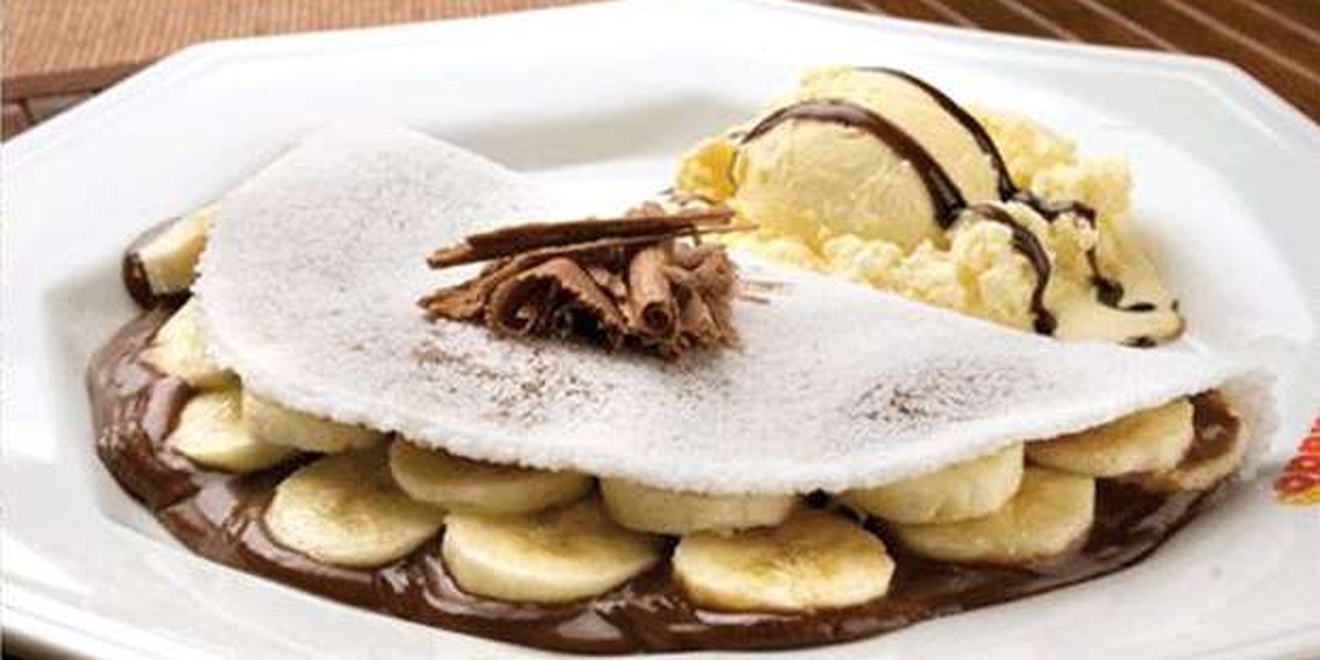 Tapioca de banana com chocolate - Guiame