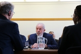 O ex-presidente Lula no Conselho Mundial de Igrejas em Genebra, na Suíça. (Foto: Ivars Kupcis/WCC)