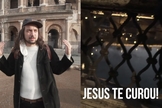 O brasileiro Luca Martini filmou sua saga de evangelismo em Roma. (Foto: YouTube/Luca Martini)
