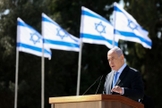 Benjamin Netanyahu durante cerimônia memorial em Tel-Hai, no norte de Israel, em 23 de fevereiro de 2021. (Foto: David Cohen/Flash90)