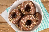 donuts de chocolate com nutella