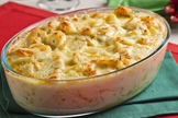 bacalhau com queijo e batata
