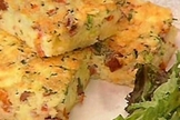 TORTA DE ARROZ COM CALABREZA E DOIS QUEIJOS