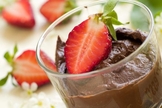 Creme de brigadeiro com morango