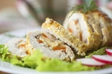 Rocambole de frango ao 2 queijos