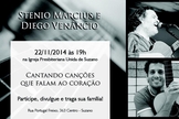 Stênio Marcius e Diego Venâncio estarão na Igreja Presbiteriana Unida de Suzano (SP)