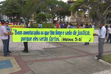 Membros de igrejas evangélicas realizam manifesto contra a corrupção, em SE