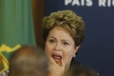 Dilma emocionada