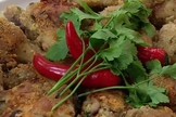 Coxinha de frango assada com parmesão