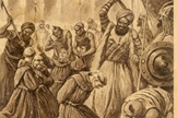 Pintura que retrata a execução de cristãos 