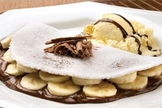 Tapioca de banana com chocolate