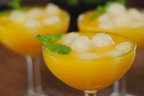 Bolinhas de melão com Creme de Pêssego