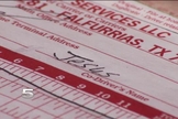 Livro de registros do motorista de caminhão Ramiro Olivarez, demitido por colocar Jesus como seu co-piloto. (Krgv-TV)