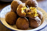 Bolinhos de abóbora com carne seca