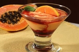Mousse mamão com cassis
