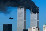 Foto flagrou o momento em que o segundo avião estava prestes a chocar-se contra uma das torres do Wolrd Trade Center, em Nova York.