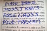 A imagem é uma clara provocação ao conteúdo da mensagem bíblica. (Foto: Reprodução/ Facebook)