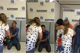 Mulher abraçou criminosos que mataram o filho, no Espírito Santo (Foto: Divulgação/ Polícia Civil)