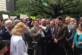 Grupo 'Texas Values Action' expressa seu repúdio à portaria de instalação dos banheiros transgêneros (Foto: TEXAS VALUES ACTION)