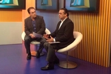 Secretário de Turismo de SP, Roberto de Lucena, durante entrevista com o apresentador do Jornal da Tribuna, Tony Lamers (Imagem: Divulgação)