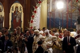 Presidente do Egito participa de Missa para a véspera do Natal em uma igreja Copta, no Cairo. (Foto: Reuters)