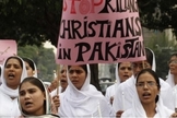 Cristãs Paquistanesas Protestam. Imagem: Reuters.