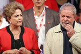 Dilma e Lula estiveram no foco das manchetes nesta quarta-feira, 16, devido à divulgação de uma gravação sobre o termo de posse do ex-presidente para sua nomeação a ministro da Casa Civil (Foto: Ernesto Rodrigues / Folhapress)