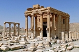 Ruínas do templo de Baal, em Palmyra. Após ser tomada pelo Estado Islâmico, a cidade teve dezenas de prédios / templos históricos destruídos. (Foto:  Agência EFE)
