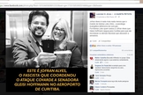 Foto postada por página do Facebook acusa Jofran Alves de "cumplicidade para agredir a senadora Gleisi Hoffman". (Imagem: Facebook)