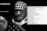 Imagem comumente usada pelo grupo de simpatizantes do Estado Islâmico nas mídias sociais e também nos sites por eles invadidos. (Imagem: Examiner)