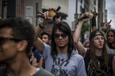 Em janeiro, a Marcha Para Satanás foi encerrada por causa do número pequeno de participantes. (Foto: Jardiel Carvalho/R.U.A Fotocoletivo)