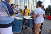 O grupo “Nação de Jesus Cristo” realizou um evangelismo no local onde aconteceria a Marcha Para Satanás. (Foto: Reprodução/Facebook)