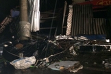 Ventos arrancaram telhados em Jarinu, na região de Jundiaí, em SP.  (Foto: Rafael Fachim/TV TEM)