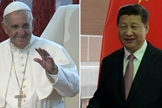 Papa Francisco (à esquerda) e presidente da China, Xi Jinping (à direita). (Foto: Ej Insight)