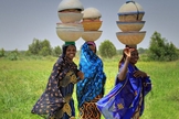 Mulheres do grupo étnico fulani, que compreende várias populações espalhadas pela África Ocidental. (Foto: Irene Becker)