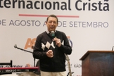 Josué Campanhã na abertura da 6ª Feira Literária Internacional Cristã. (Foto: Guiame/Marcos Paulo Corrêa)