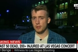 Taylor Benge é um dos sobreviventes do maior ataque a tiros da história dos EUA. (Foto: Reprodução/CNN)